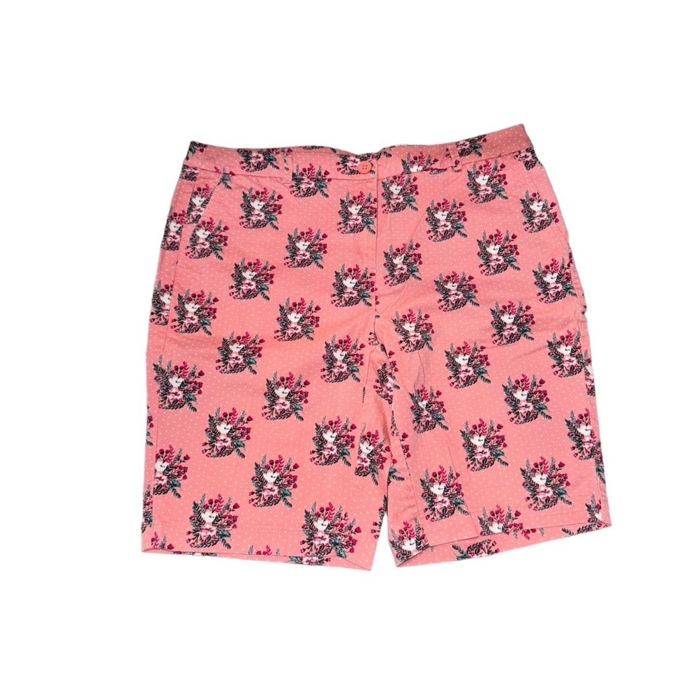 4/$24 Juniper + Lime‎ Floral Print Pink Bermuda Shorts